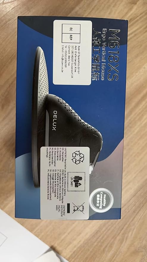 DeLUX Seeker Wired Ergonomic Vertical Mouse - Image 8
