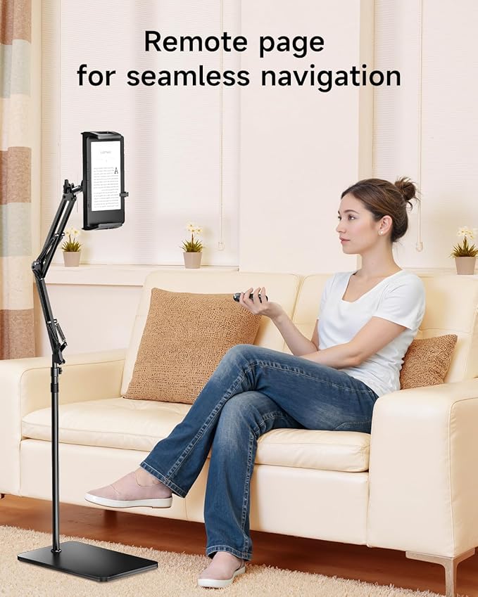 Floor Stand for Kindle with Remote Page Turner, Holder Stand for Reading in Bed - Image 8