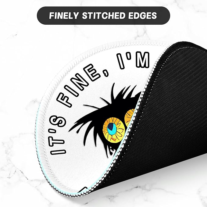ITNRSIIET Round Mouse Pad with Stitched Edge Premium-Textured Waterproof - Image 4