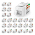 VCELINK RJ45 Cat6 Keystone Jacks, Dust-Proof Keystone Jacks, Slim Profile by VCELINK