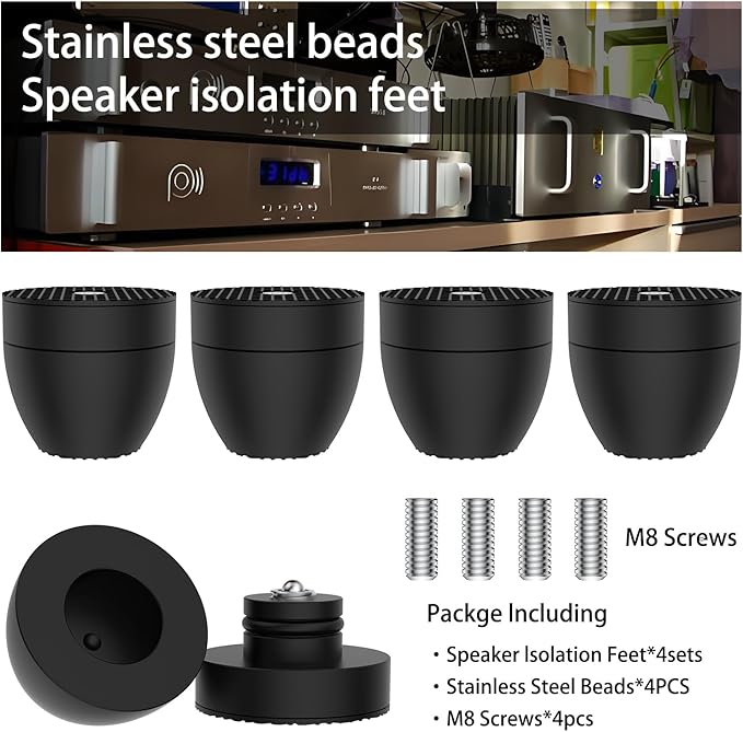 Audiocrast 4X HiFi Speaker Spikes Stand Feet Pads 30x33mm Isolation Feet - Image 6