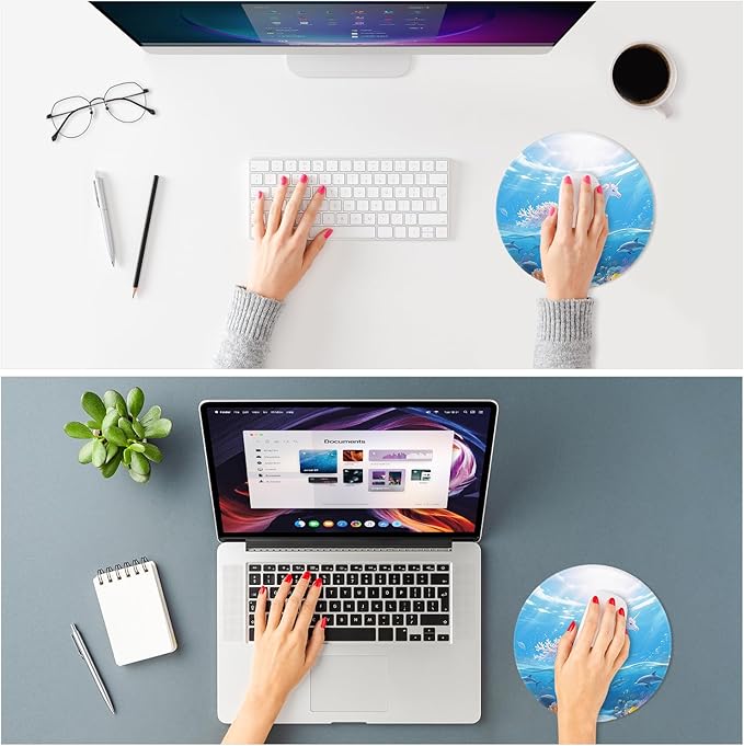 ITNRSIIET Mouse Pad Non-Slip Rubber Base Smooth Surface Stitched Edges - Image 2