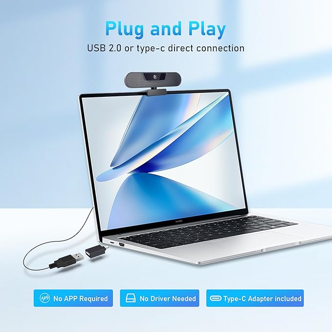 1080P 60FPS Webcam, VIZOLINK FHD computer video camera - Image 6