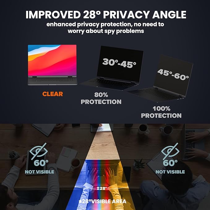 HD Laptop Privacy Screen 15.6 inch, Upgraded Laptop Privacy Screen - Image 3