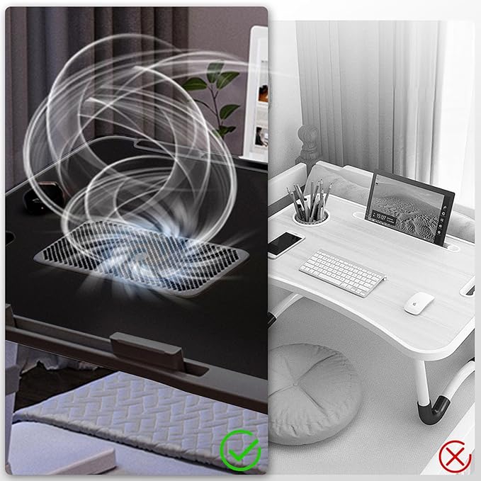 Laptop Lap Desk with Cooling Fan - Image 4