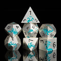 Blue Dragon Metal DND Dice Set, HNCCESG Cool D&D Dice Set of 7 Piece, Dungeons by HNCCESG