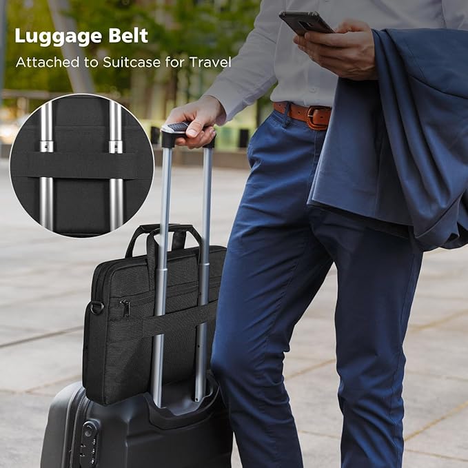 NIDOO 13 Inch Laptop Briefcase Shoulder Bag Sleeve - Image 6