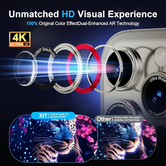 X-it 2 Pack Camera Lens Protector, Shatterproof Protection Anti-Scratch Ultra - Image 7