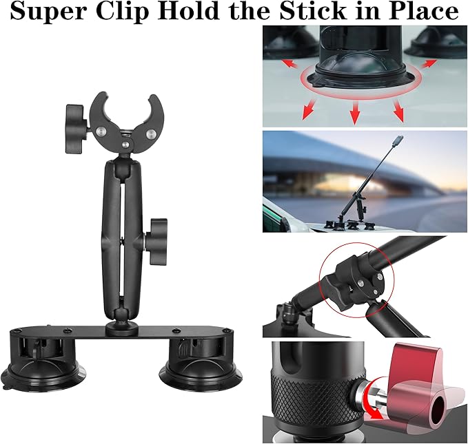Taisioner Suction Car Mount for Camera Insta360 X5/X4/X3/X2/GO 3/ONE/RS - Image 5