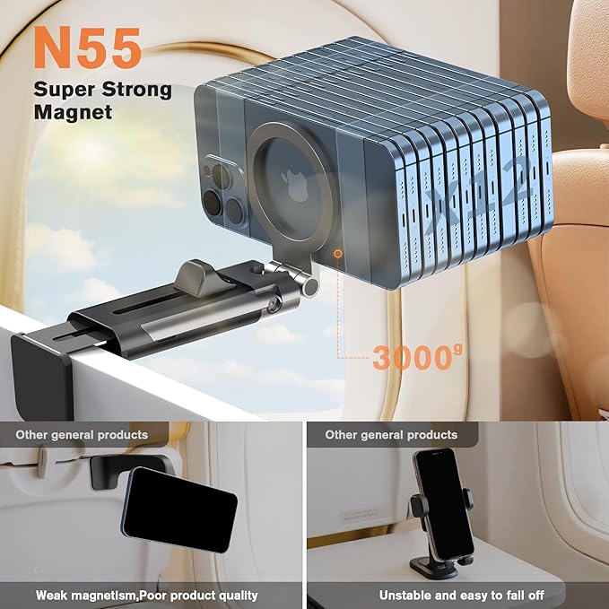 Airplane Phone Holder Mount, 360° Adjustable Hands-Free Mount, Handsfree - Image 3