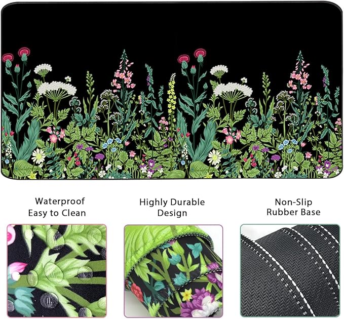 Keyboard Mouse Pad Set, Extended Mouse Pad+Keyboard Wrist Rest Support - Image 2