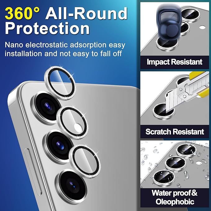 for Samsung Galaxy S25 Plus Camera Lens Protector, Individual Metal Ring - Image 3