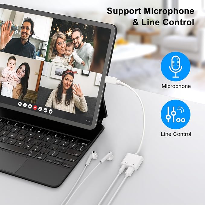 2Pack iPhone 16 15 Headphone Adapter, 2 in 1 USB C to 3.5mm Aux Audio Dongle - Image 6