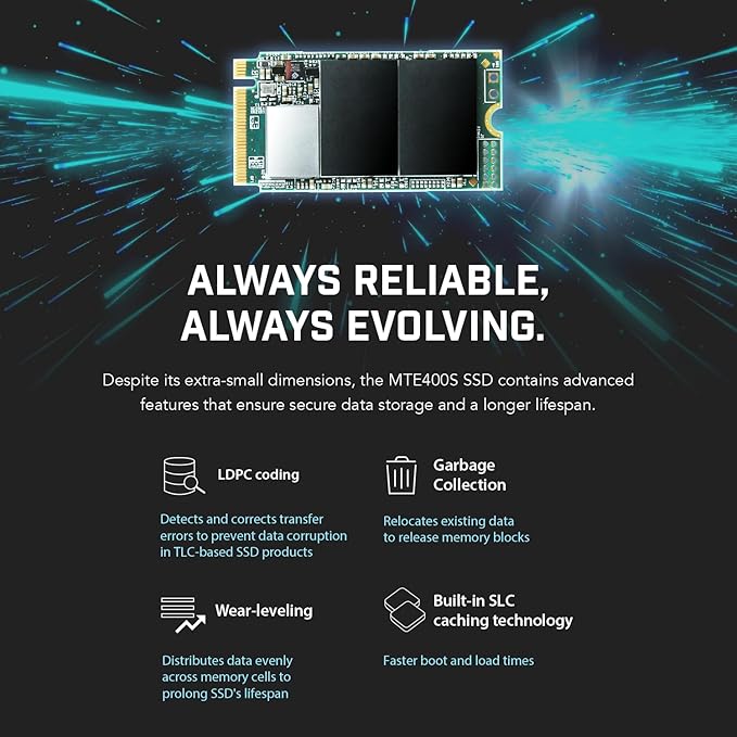 Transcend 512GB MTE400S M.2 2242 PCIe Gen3x4 SSD, Compatible - Image 7