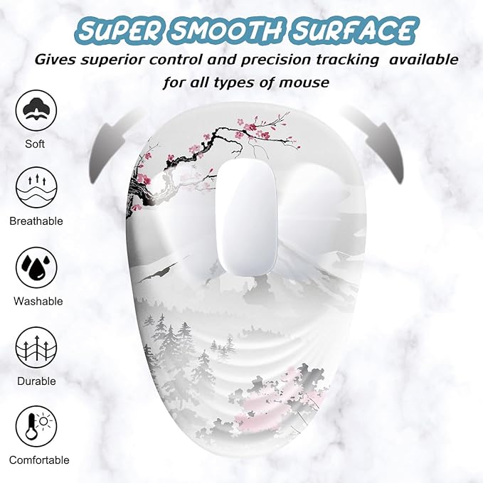 Ergonomic Mouse Pad with Wrist Support, Japanese Sakura Mouse Pad Wrist Rest - Image 4