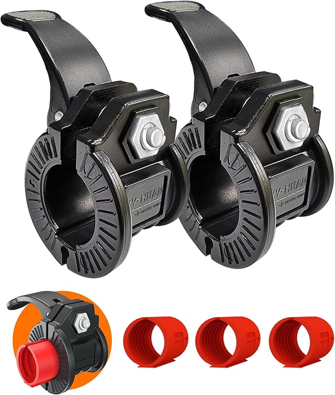 Barbell Clips 1 Inch Quick Release Weight Clamps 0.9-1.18inch Multi-Size by ZY-HUAN
