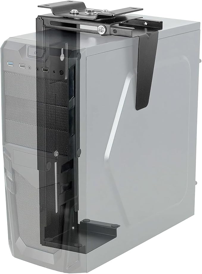 Suptek Adjustable Under Desk and Wall PC Mount, 3.74 to 8.26 inch Wide Computer by suptek