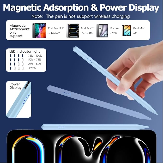 Stylus Pen for iPad, 20 Mins Fast Charge for Pad Pencil - Image 5