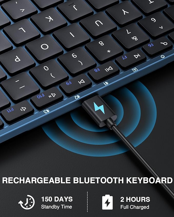ProtoArc Foldable Bluetooth Keyboard, XK01 Folding Wireless Portable Keyboard - Image 7