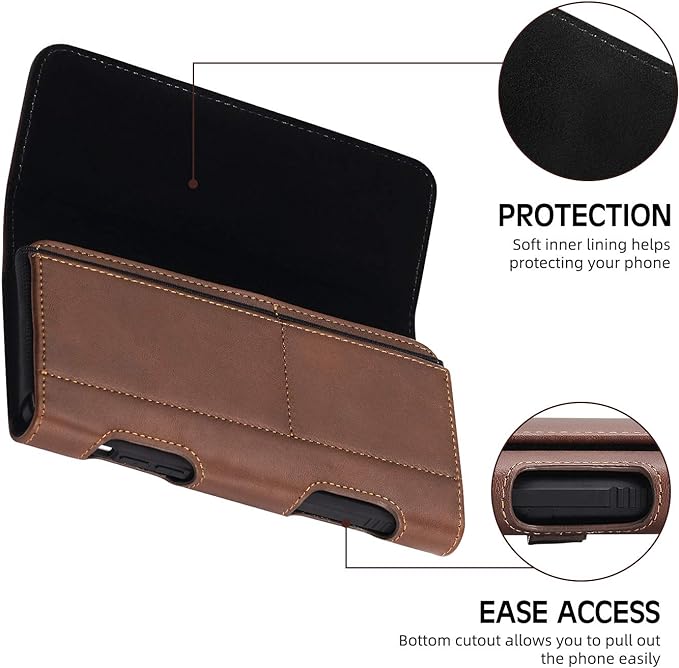 BECPLT for iPhone 13 Mini iPhone 12 Mini SE 2020 Holster Case, Leather Holster - Image 7