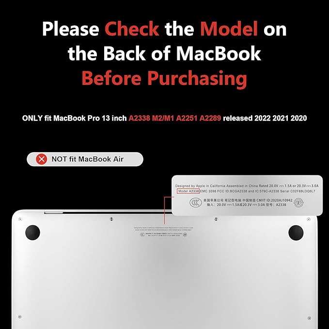 MEEgoodo Case for MacBook Pro 13 inch, Laptop Hard Shell Case - Image 2