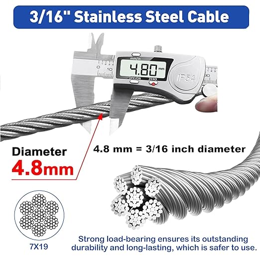 TooTaci 3/16 Wire Rope Kit - Image 5
