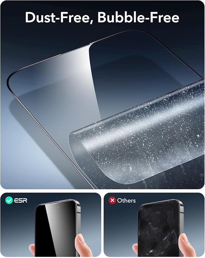 ESR 3 Pack 9H+ Glass for iPhone 14 Pro Screen Protector, Armorite Ultra-tough - Image 4