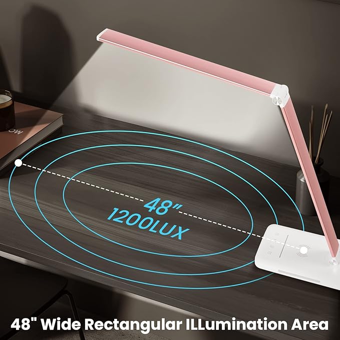 LED Desk Lamp with Night Light, Fast Wireless Charger, USB Charging Port - Image 6