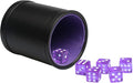 Leatherette Dice Cup Felt Lining Shaker Quiet by TOPTAN