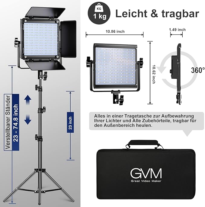 GVM RGB LED Panel Video Light, Photography Lighting - Image 6