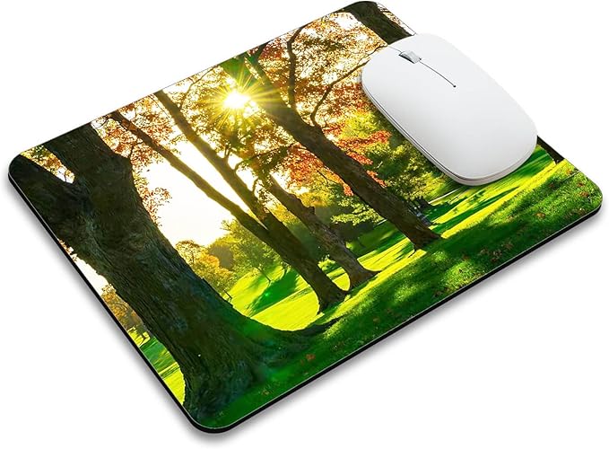 Beautiful Natural Scenery Forest Design Mouse Pad Mat Rectangle Non-Slip Rubber by Mzmrss