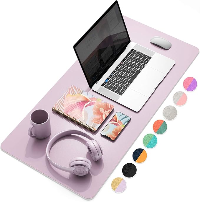 YSAGi Desk Pad, Dual-Sided Desk Mat, 31.5" x 15.7" Laptop Leather Desk Protector by YSAGi