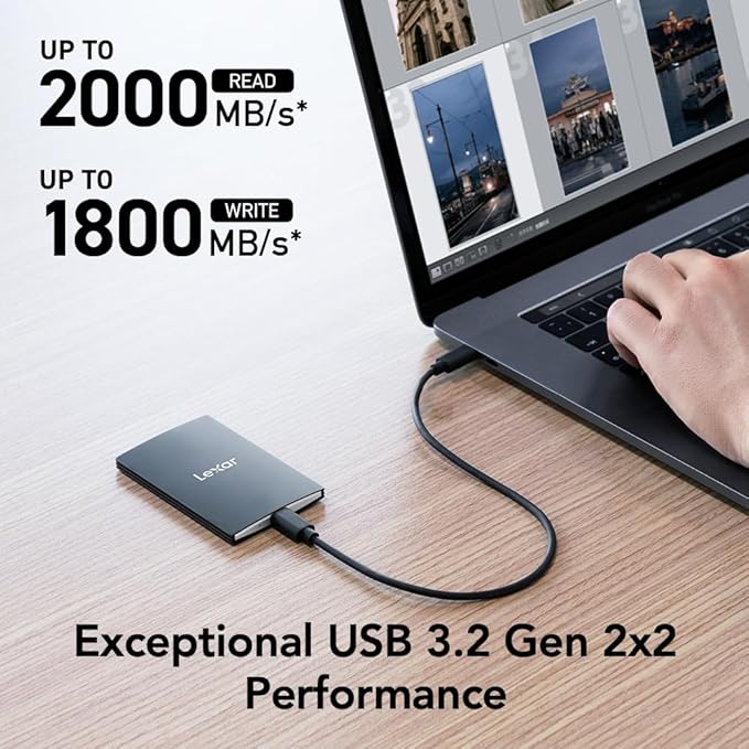 Lexar 4TB SL500 Portable SSD, Compatible w/Type-C Laptops, iPhone 15/16 - Image 2