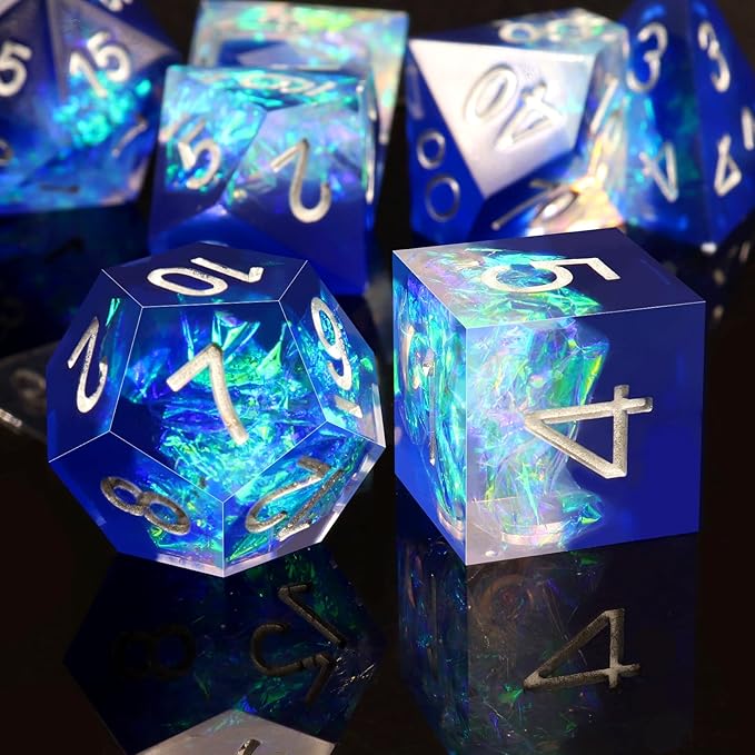 Haxtec DND Dice Set Sharp Edge Resin Dice - Image 2