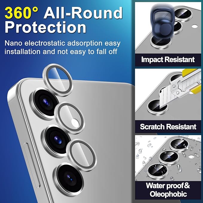 for Samsung Galaxy S25 Plus Camera Lens Protector, Individual Metal Ring - Image 3