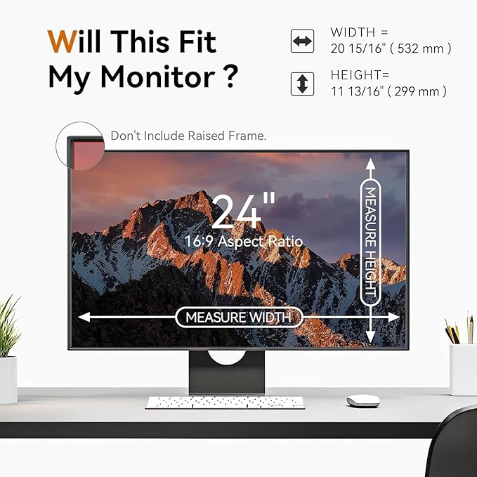 24 Inch 16:9 Computer Privacy Screen Filter - Image 5