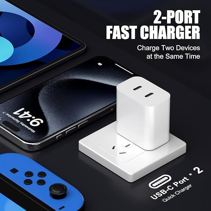 Charger for iPhone 16 15, Fast Dual Port USB C Charger Block, Double Type C - Image 4