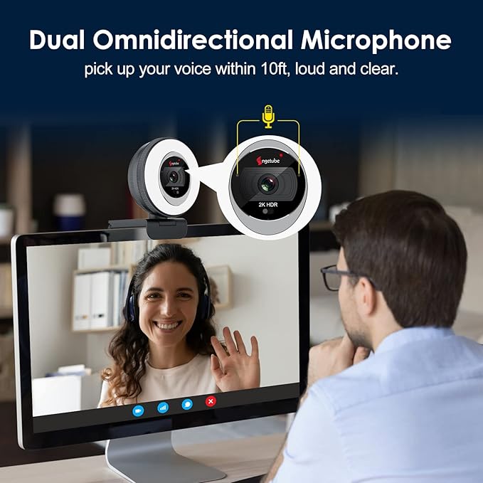 Angetube Webcam, 2K Streaming Webcam - Image 8