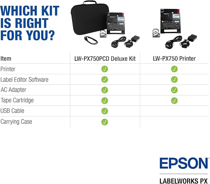 LABELWORKS Epson LW-PX750 Industrial Label Maker Kit - Image 5