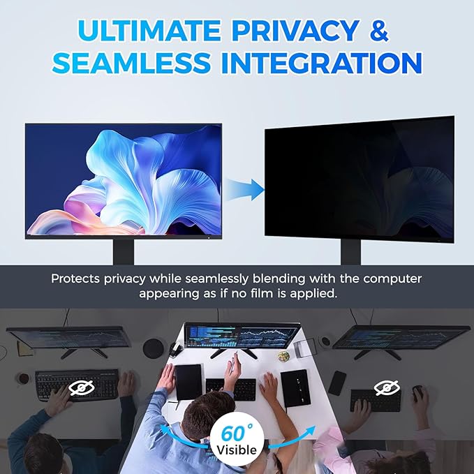2 Pack Hidden Design Magnetic Computer Privacy Screen Filter 27 inch - Image 4