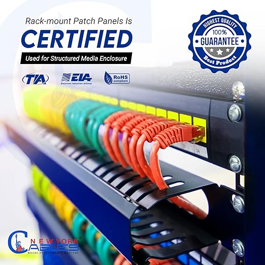 NewYork Cables® Blank Keystone 48 Port Cat6 Patch Panel - Image 6