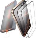 3 Pack for iPhone 15 Plus Tempered Glass Screen Protector, Dust Free CABIN by FUNCATGLOBAL