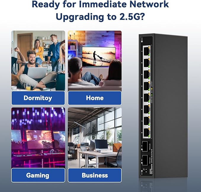 10 Port 2.5Gb Unmanaged Ethernet Switch - Image 8