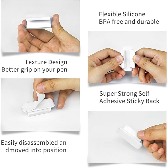 12 Pack Pen Holder for Desk, Silicone Pencil Holder - Image 6