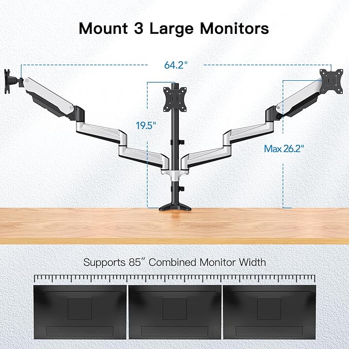 HUANUO Triple Monitor Stand - Image 3