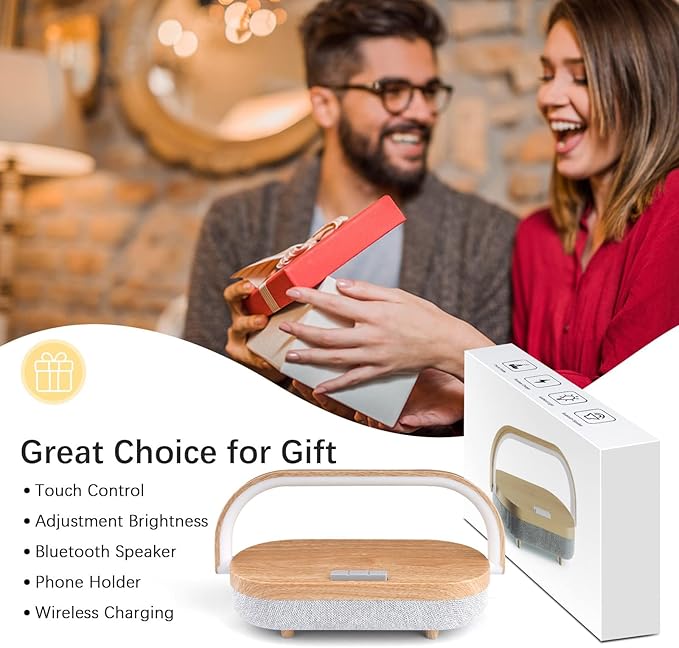 Nightstand Lamp with Wireless Charger, Unique Gifts - Image 7