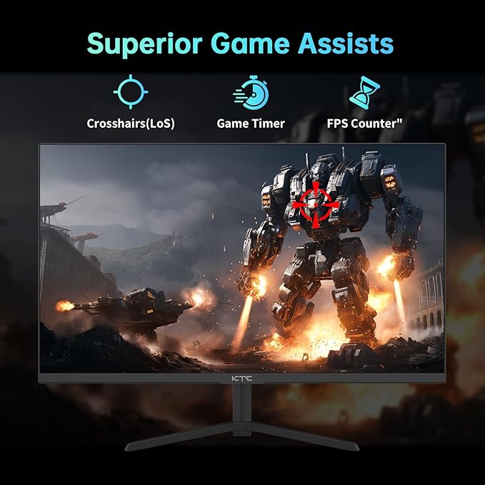 KTC 24 inch Monitor, Fast IPS 1080p 144Hz 165Hz 1ms, 125.25% sRGB, Borderless - Image 7