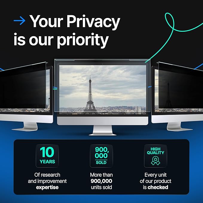 Acrylic 24 Inch Computer Privacy Screen Filter Compatible - Image 8