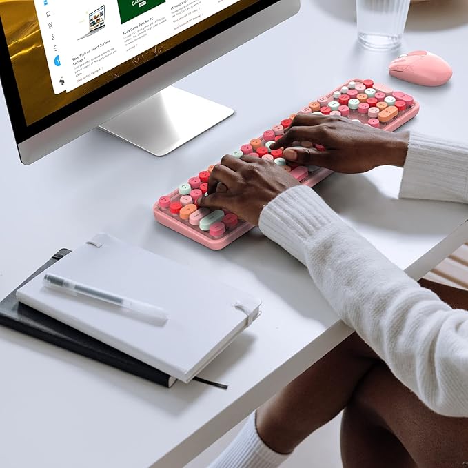 KNOWSQT Wireless Keyboard and Mouse Combo, - Image 6