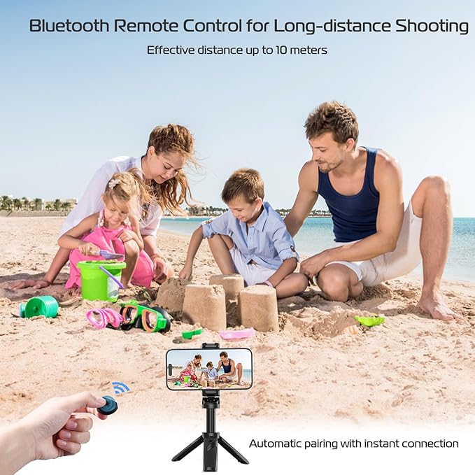 ULANZI JJ02 Selfie Stick Tripod, Extendable Grip Phone Tripod - Image 9